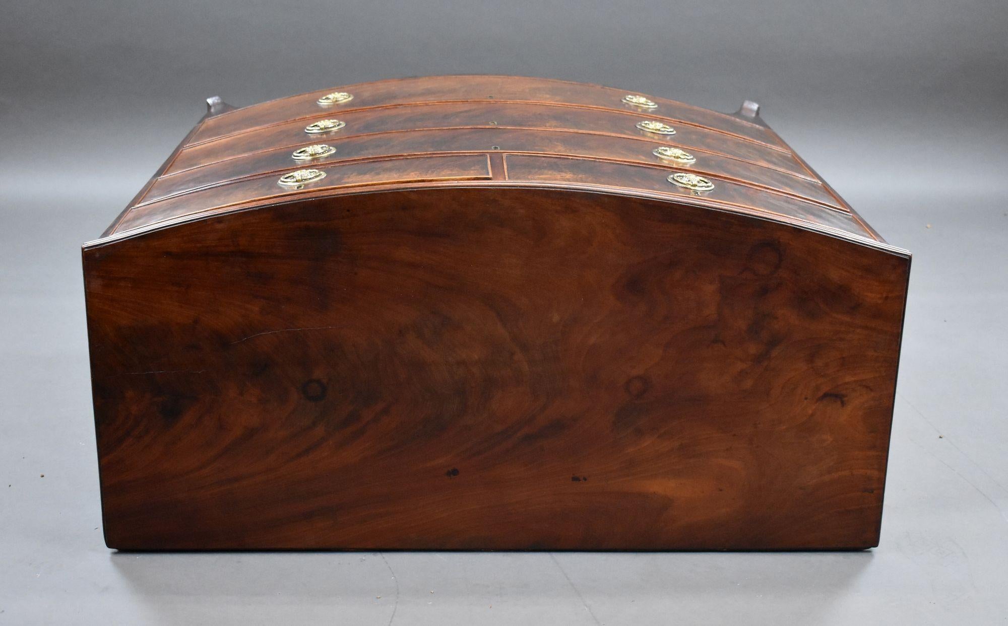 Regency Mahogany Bow Front Chest 1