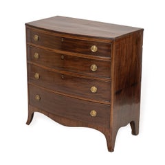 Regency Mahogany Bow Front Chest of Drawers, English