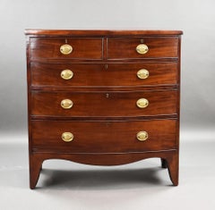 Regency Mahogany Bow Front Chest of Drawers