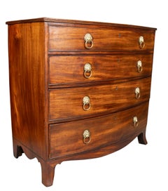 Regency Mahogany Bowfront Chest Of Drawers