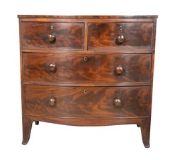 Regency Mahogany Bowfront Chest Of Drawers