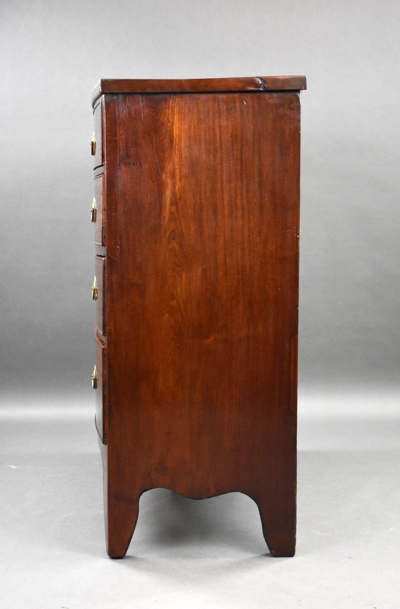 19th Century Regency Mahogany Bow Front Chest of Drawers