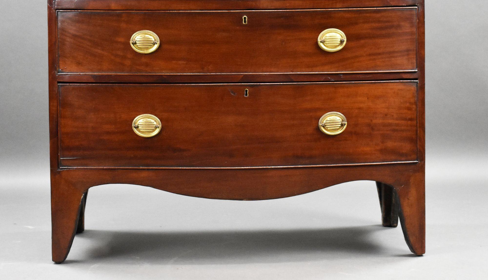 Regency Mahogany Bow Front Chest of Drawers 3