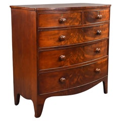 Regency Mahogany Bow Front Chest of Drawers
