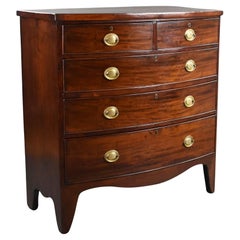 Regency Mahogany Bow Front Chest of Drawers