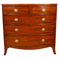 Regency Mahogany Bow front Chest Of Drawers