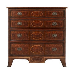 Regency Mahogany Bow Front Nightstand