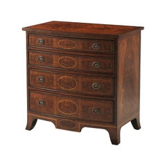 Regency Mahogany Bow Front Nightstand