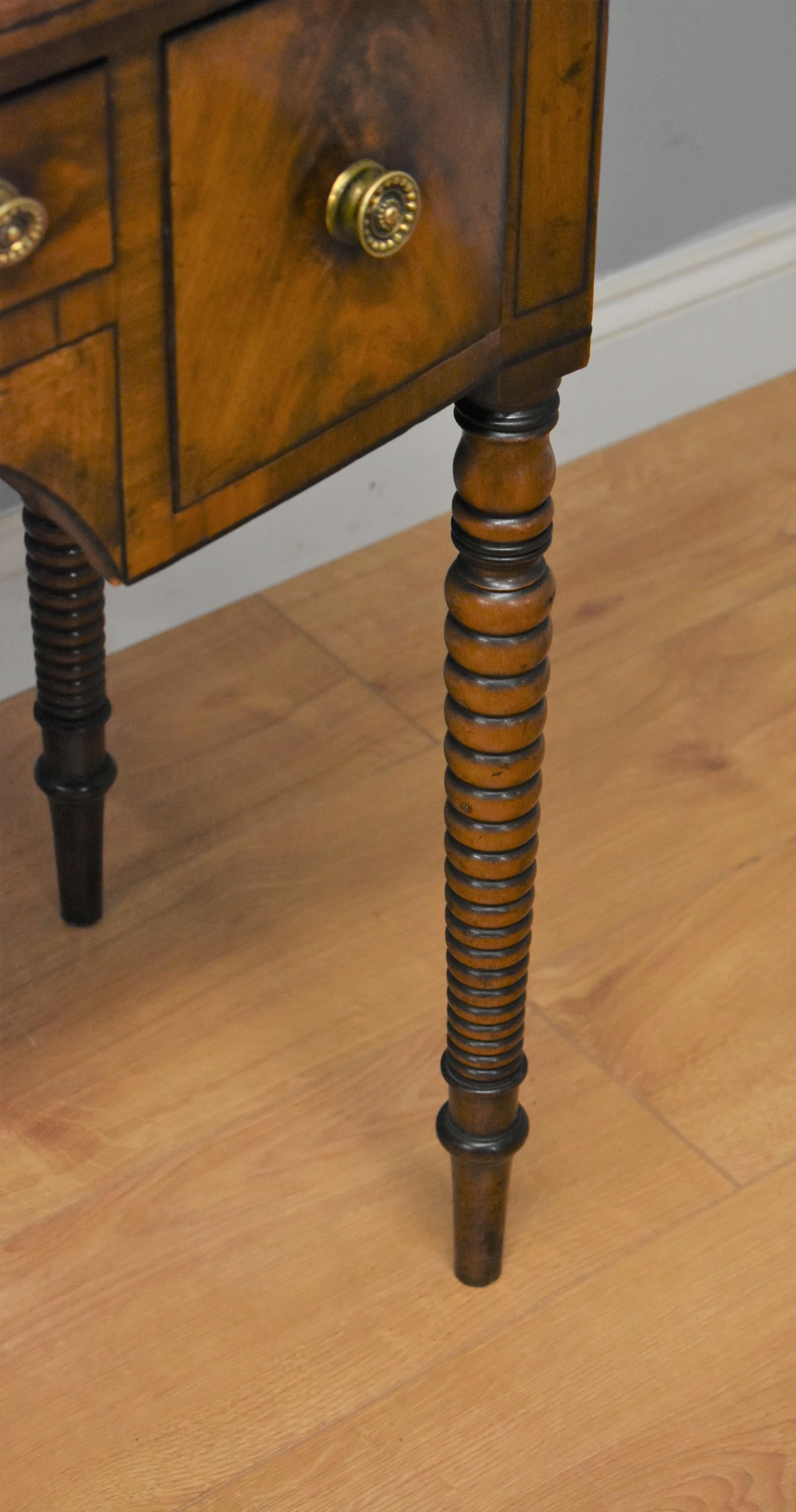 Early 19th Century Regency Mahogany Bow front Side Table or Sideboard