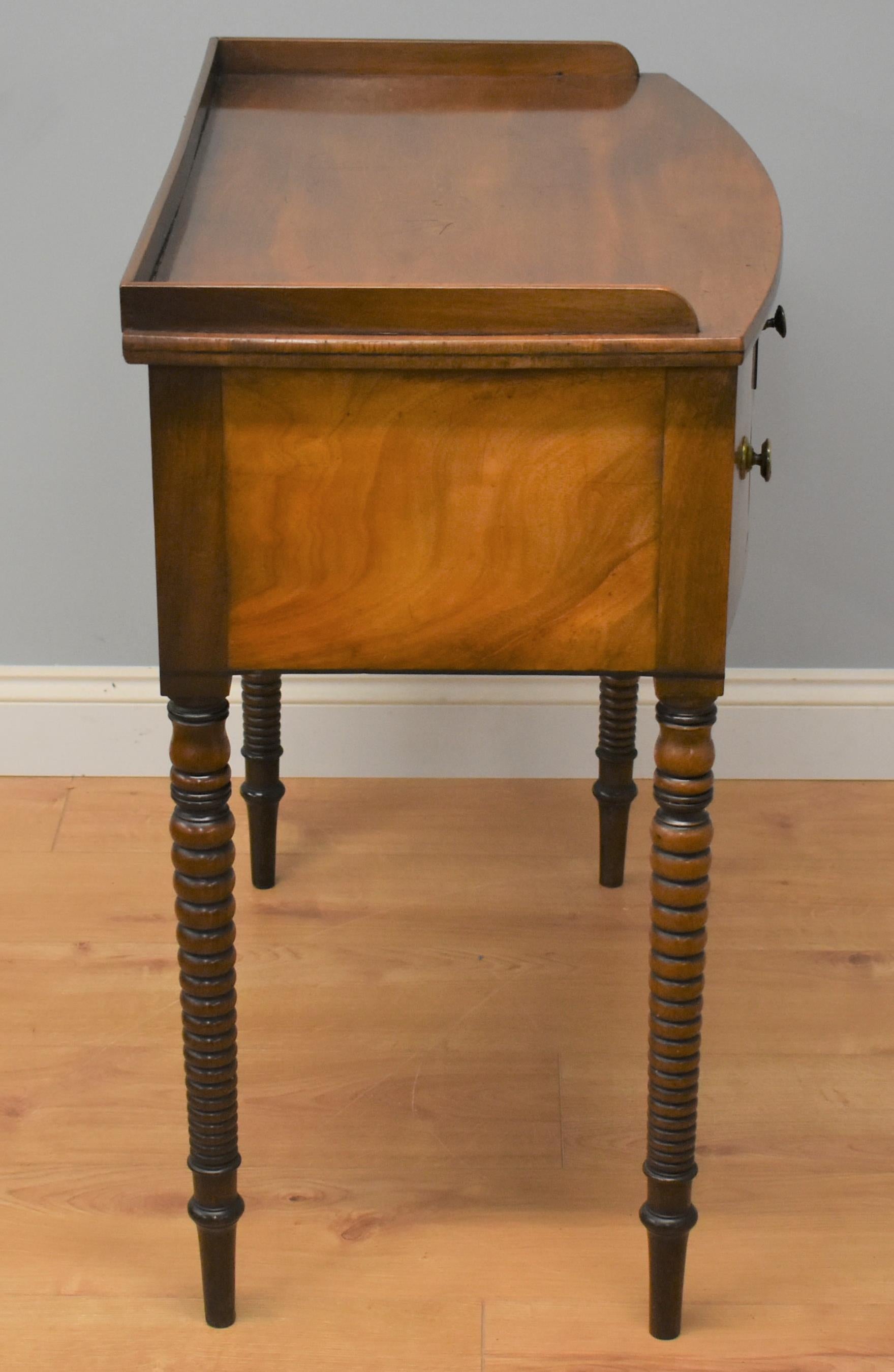 Regency Mahogany Bow front Side Table or Sideboard 2