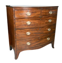 Regency Mahogany Bowfront Chest Of Drawers