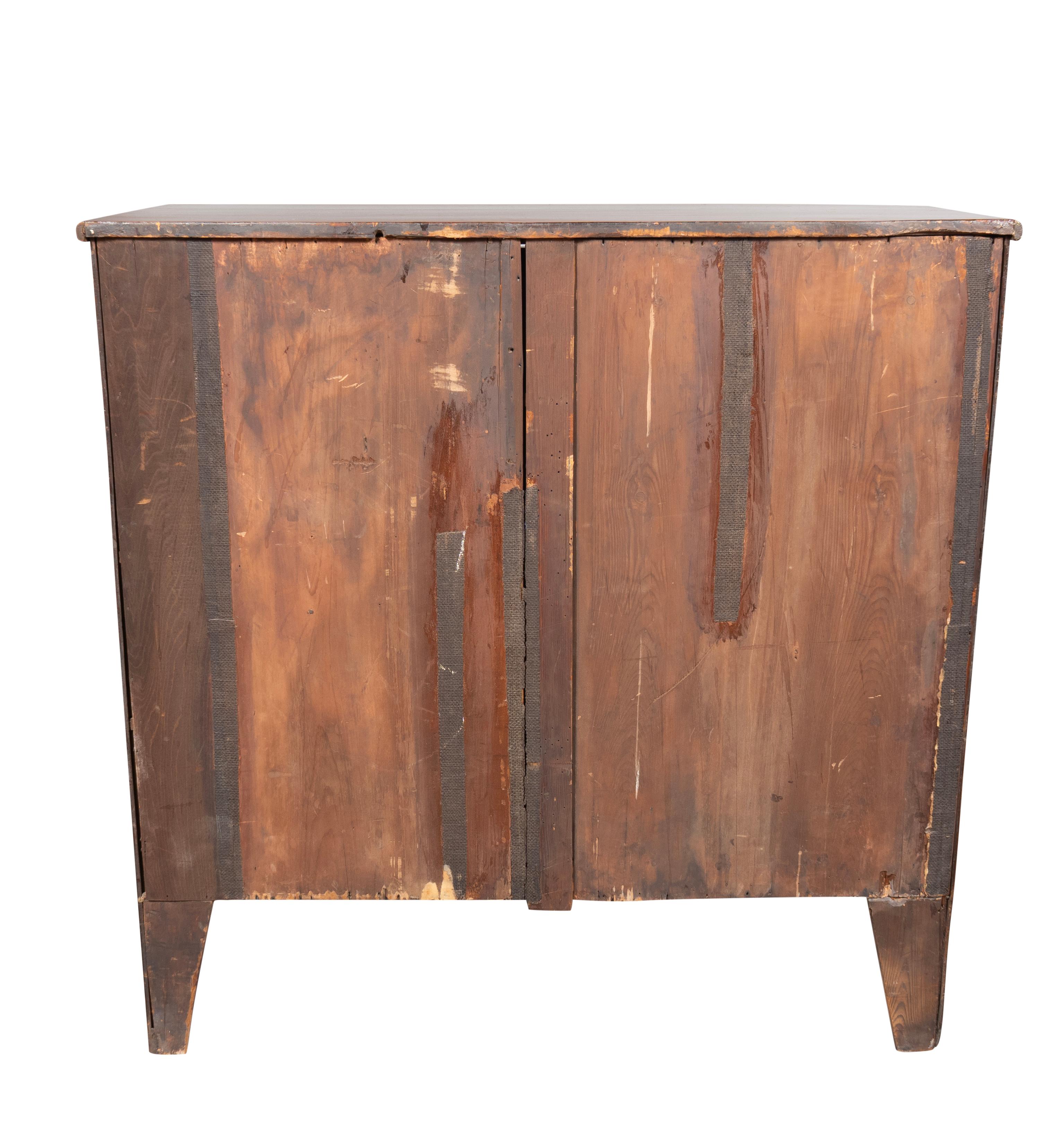 19th Century Regency Mahogany Bowfront Chest Of Drawers