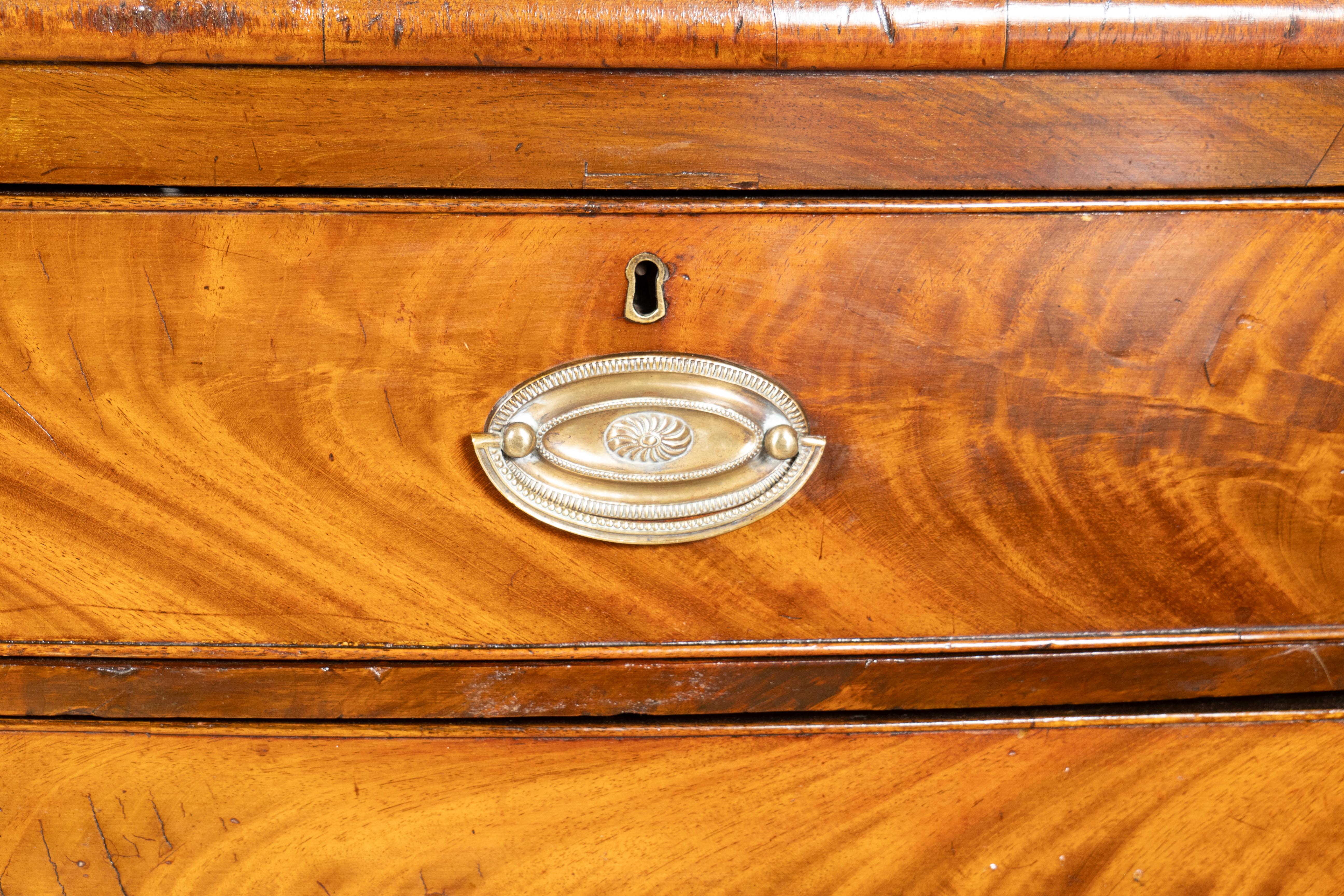 Regency Mahogany Bowfront Chest Of Drawers 2