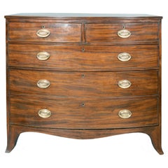 Regency Mahogany Bowfront Chest Of Drawers
