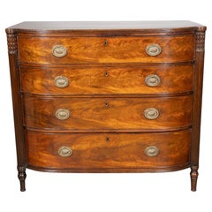 Regency Mahogany Bowfront Chest Of Drawers
