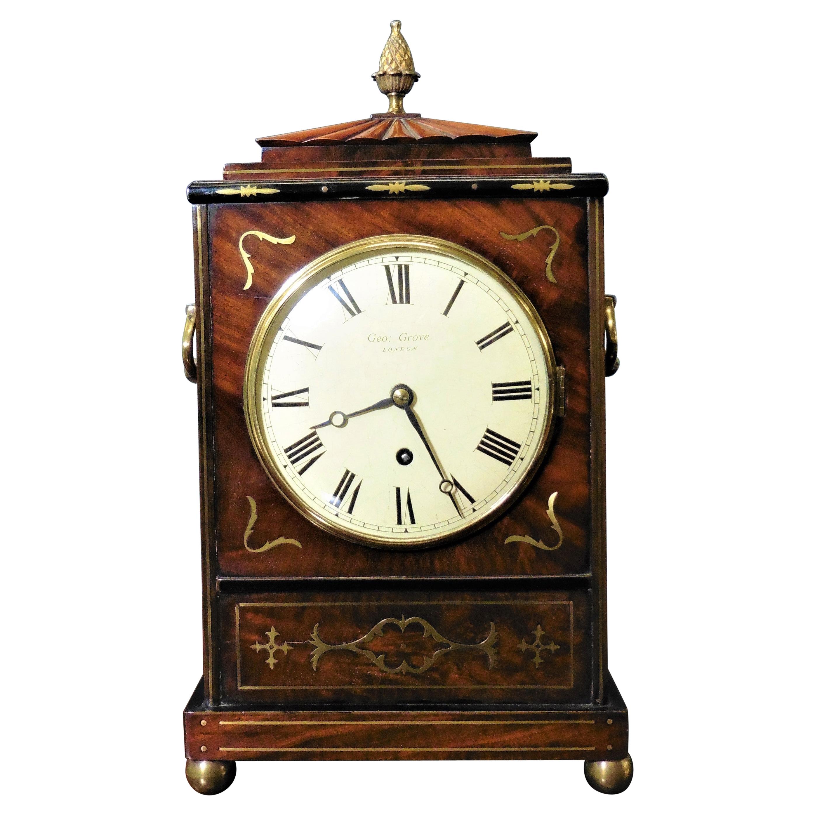 Regency Mahogany Bracket Clock by George Grove, London
