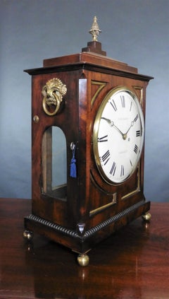 Regency Mahogany Bracket Clock by John Garth, Harrogate