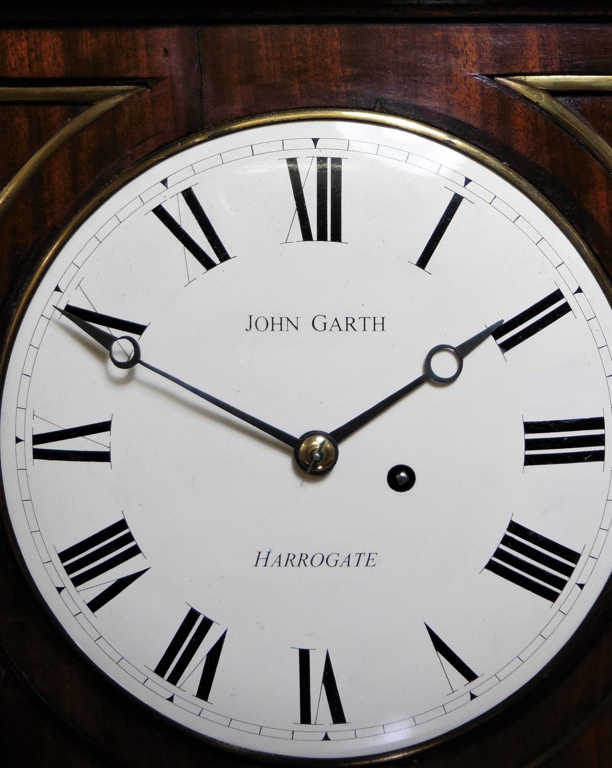Regency Mahogany Bracket Clock by John Garth, Harrogate For Sale 2