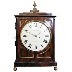 Antique Regency Mahogany Bracket Clock by John Garth, Harrogate