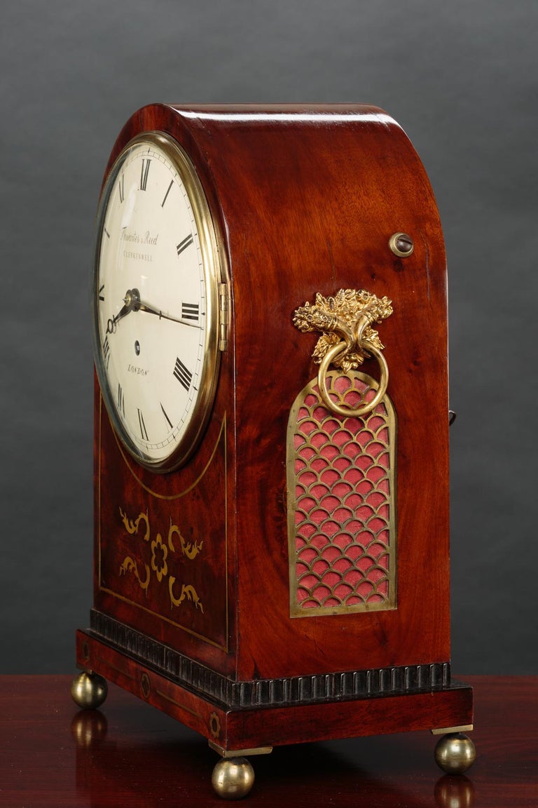 Regency Mahogany Bracket Clock by Thwaites and Reed For Sale at 1stDibs