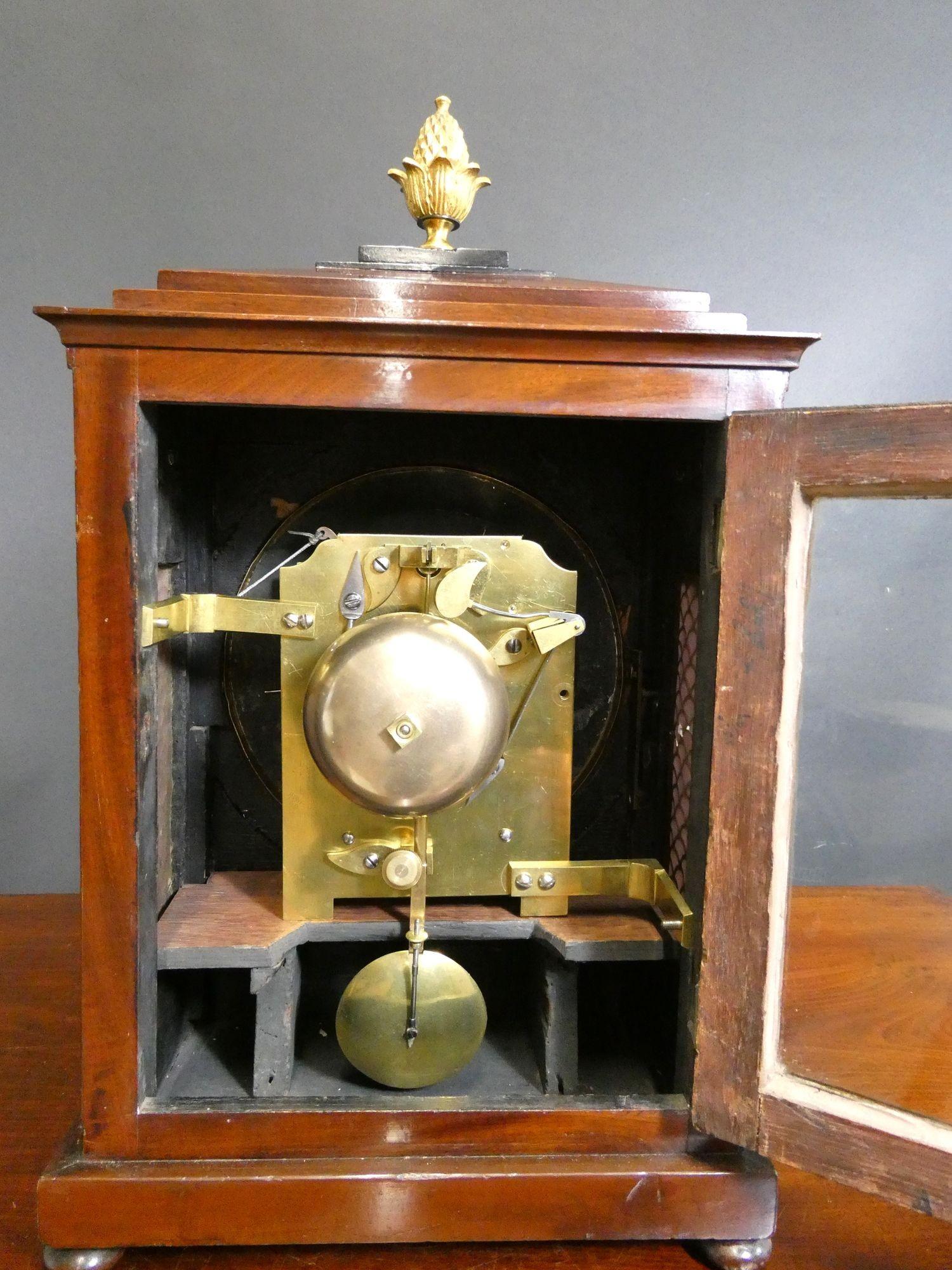 Early 19th Century Regency Mahogany Bracket Clock, William Barrow, Dublin For Sale