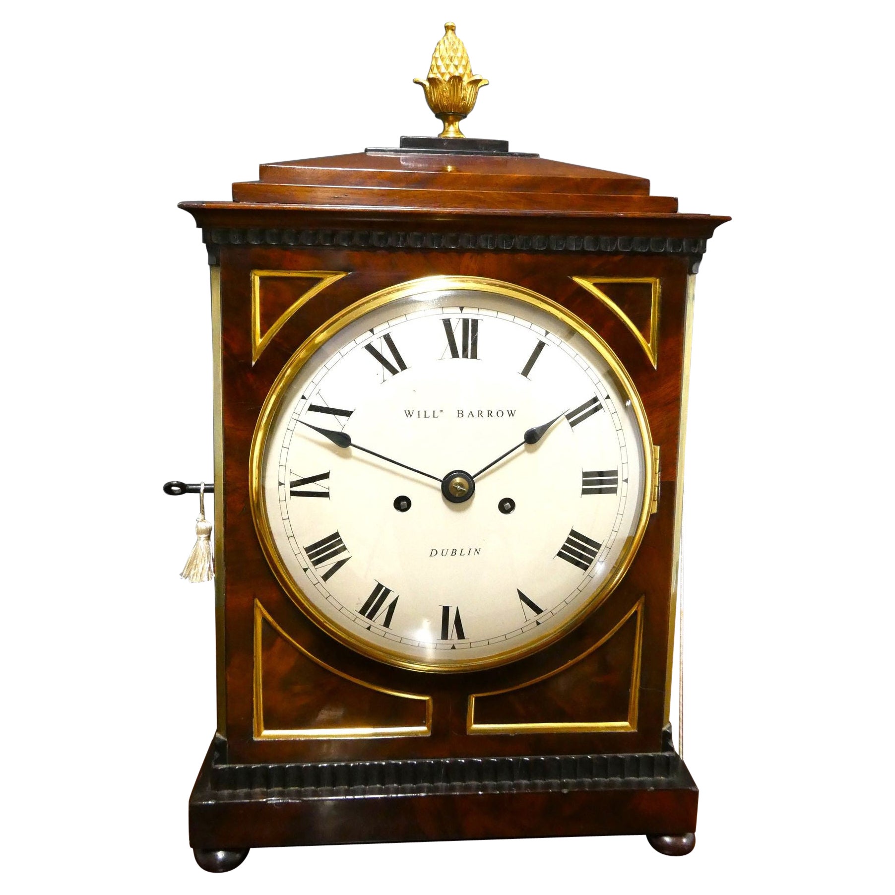 Orologio a staffa Regency in mogano, William Barrow, Dublino