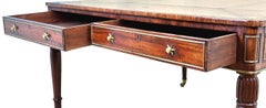 Regency Mahogany & Brass Partners Writing Table
