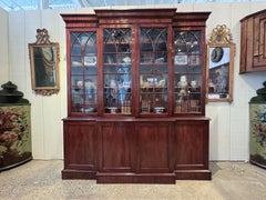 Regency Mahogany Breakfront Bookcase