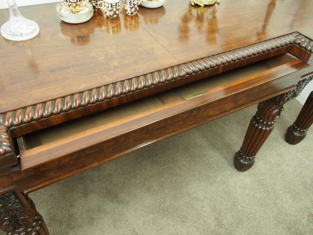 Regency Mahogany Breakfront Hall Table or Serving Table, circa 1820 For Sale 10