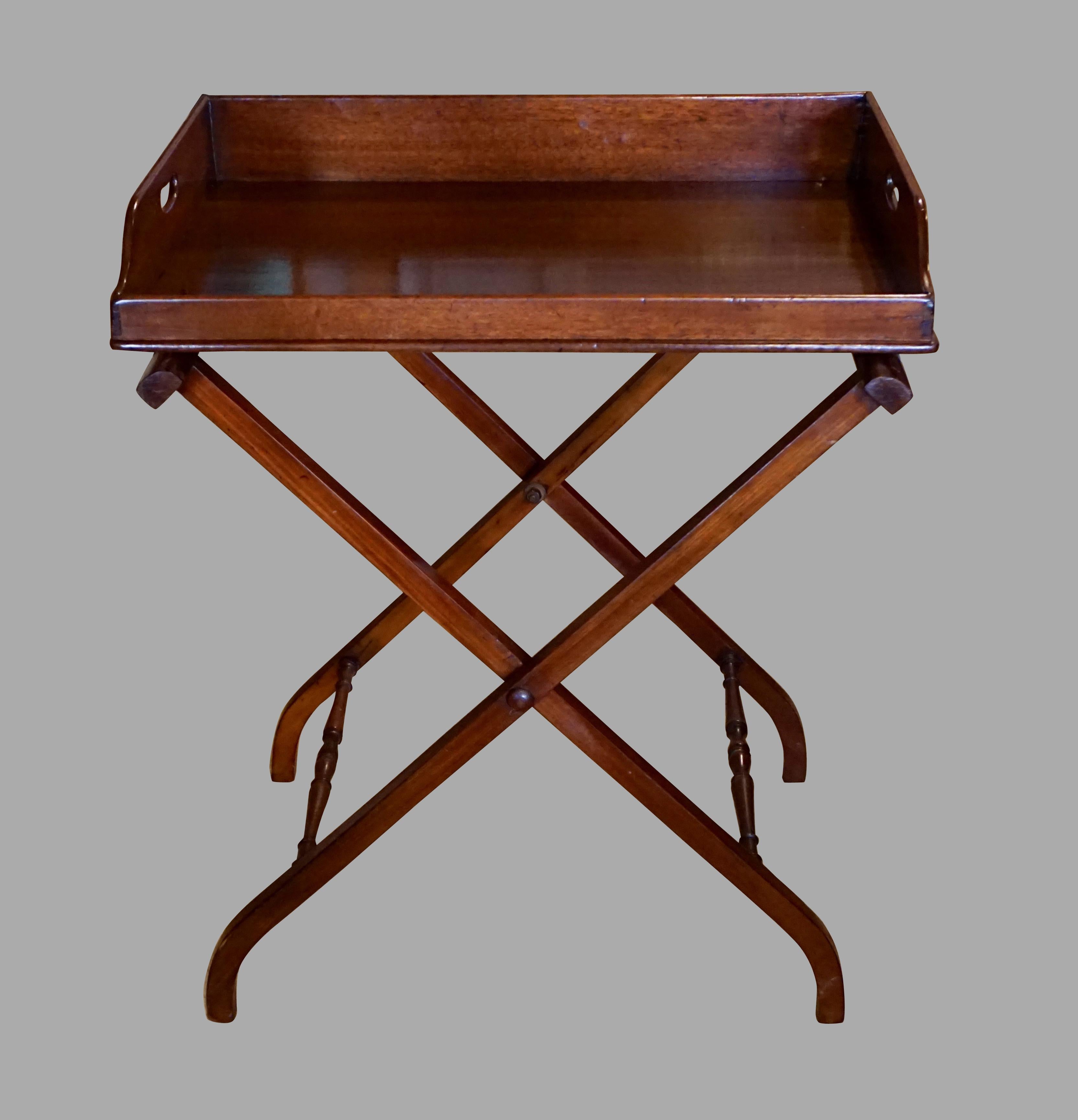 mahogany butlers tray table