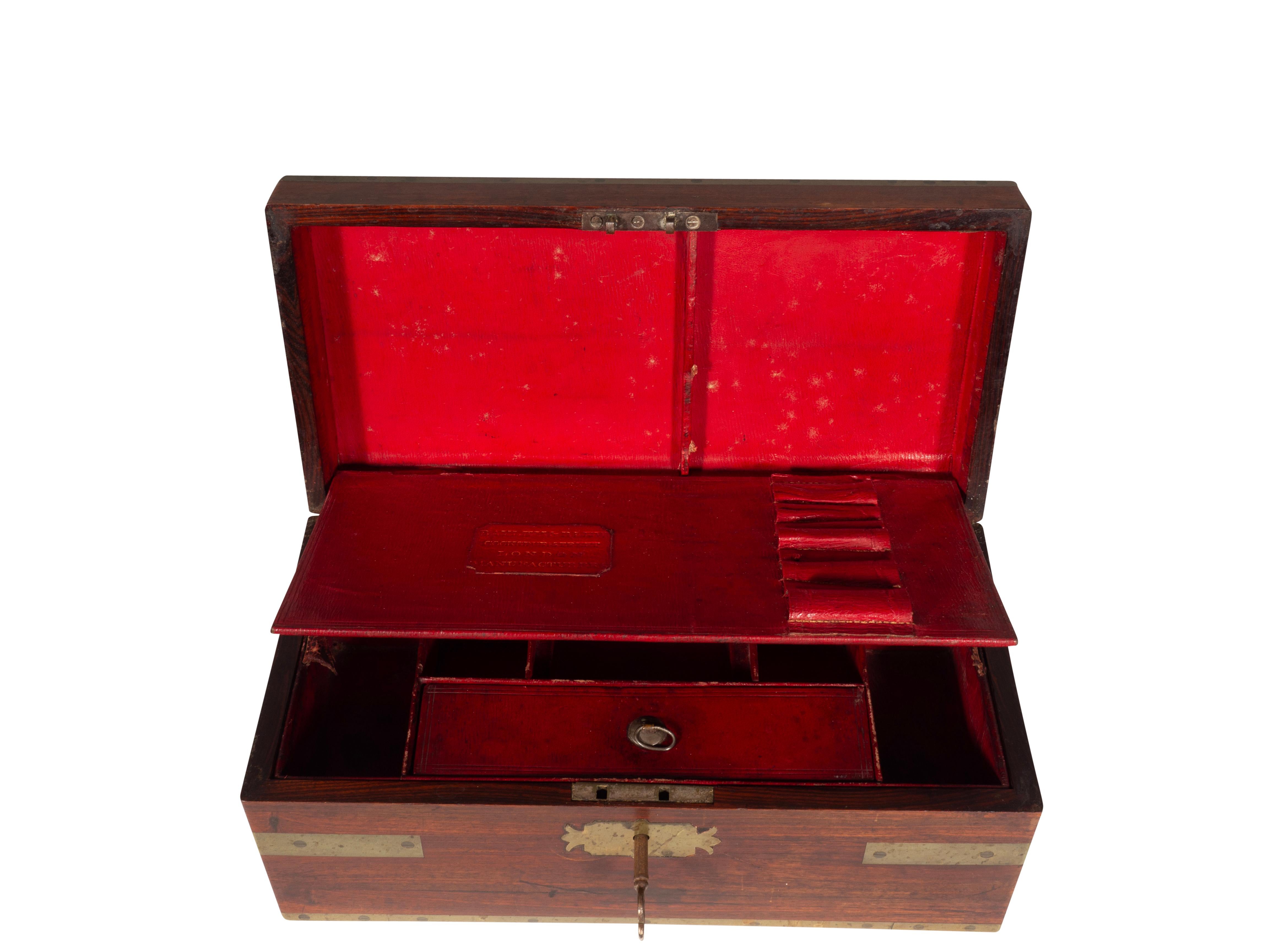 Regency Mahogany Campaign Brass Mounted Box By Bayley & Blew, London 6