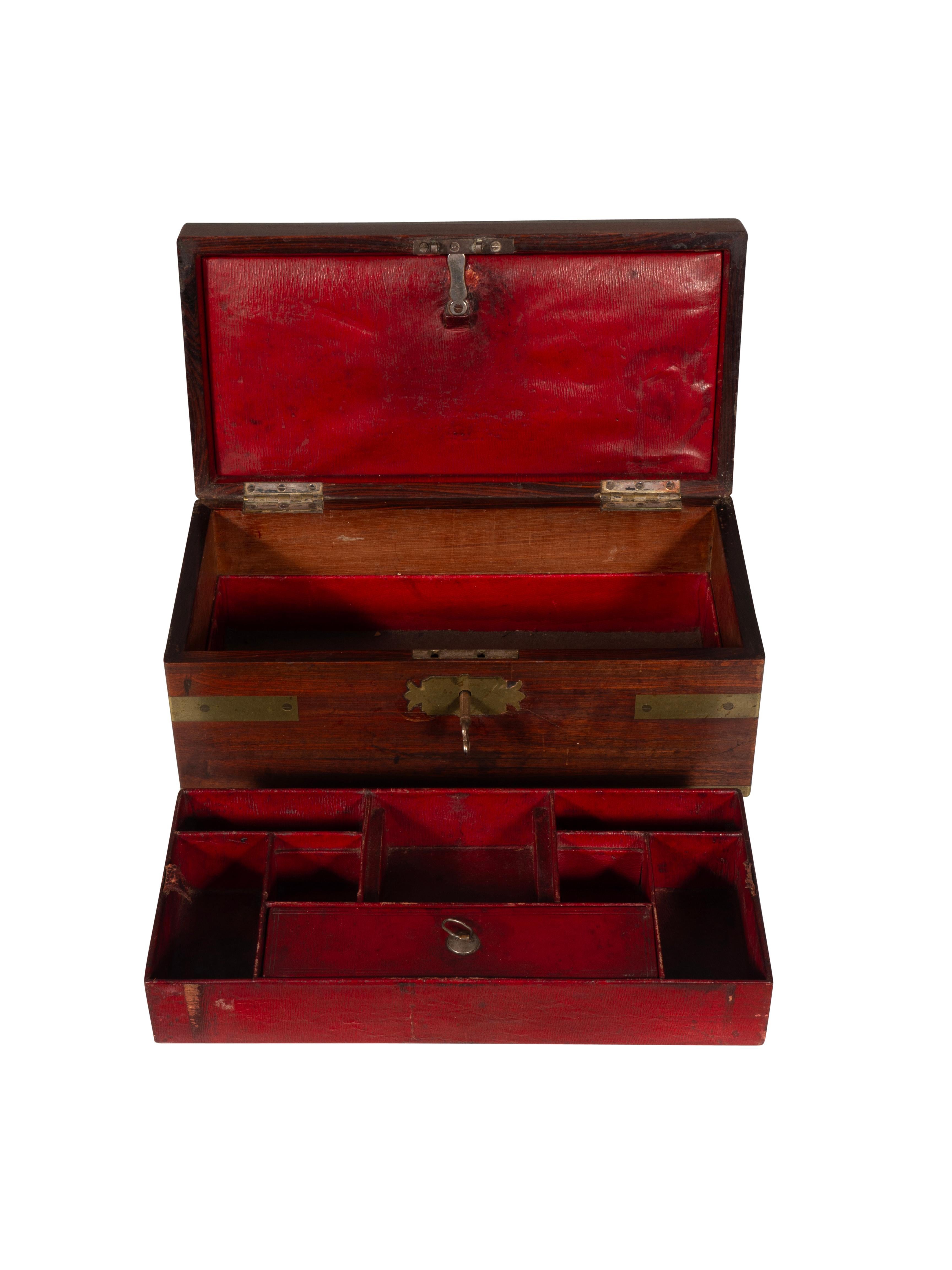 Regency Mahogany Campaign Brass Mounted Box By Bayley & Blew, London 7