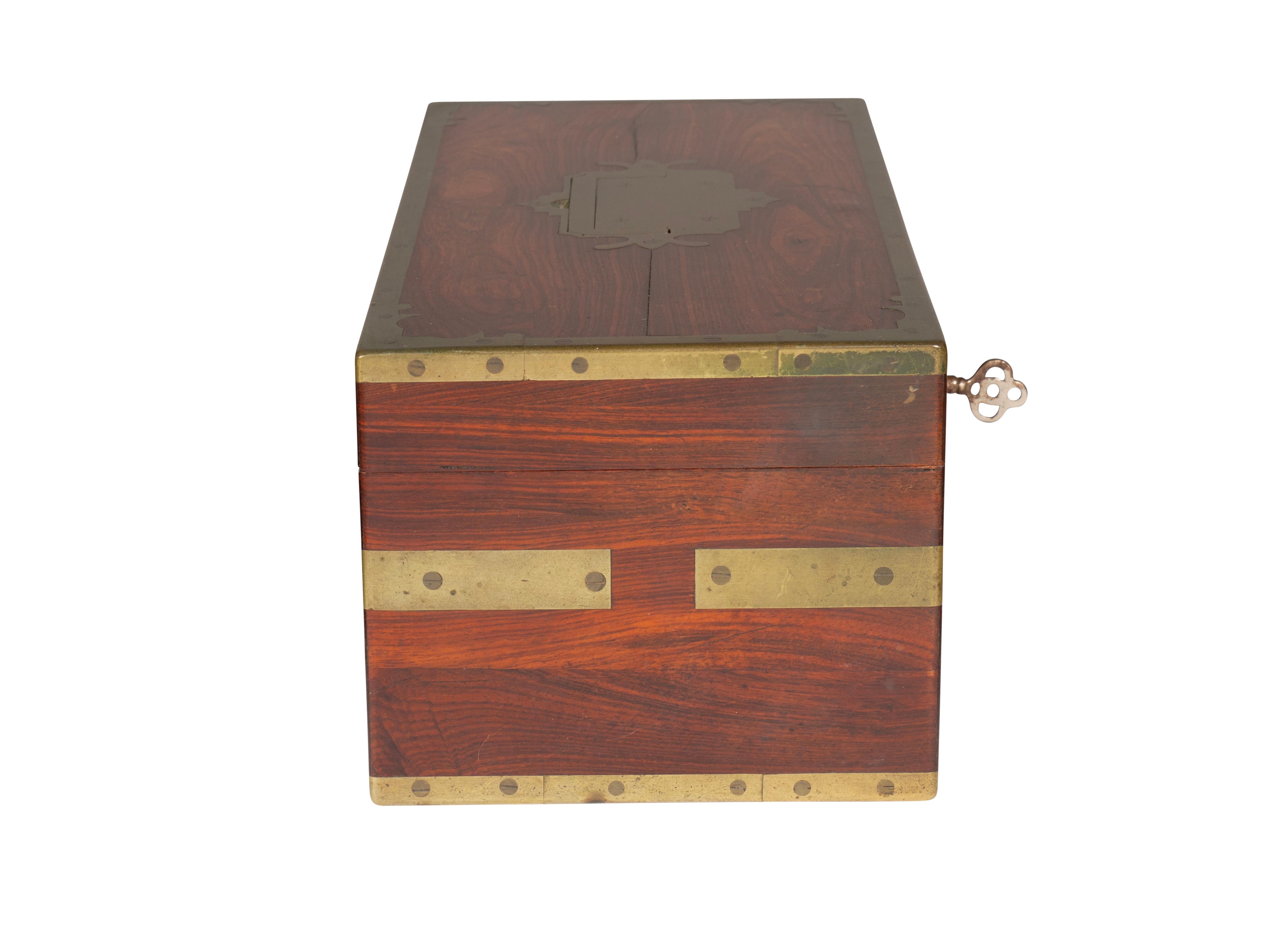 Early 19th Century Regency Mahogany Campaign Brass Mounted Box By Bayley & Blew, London