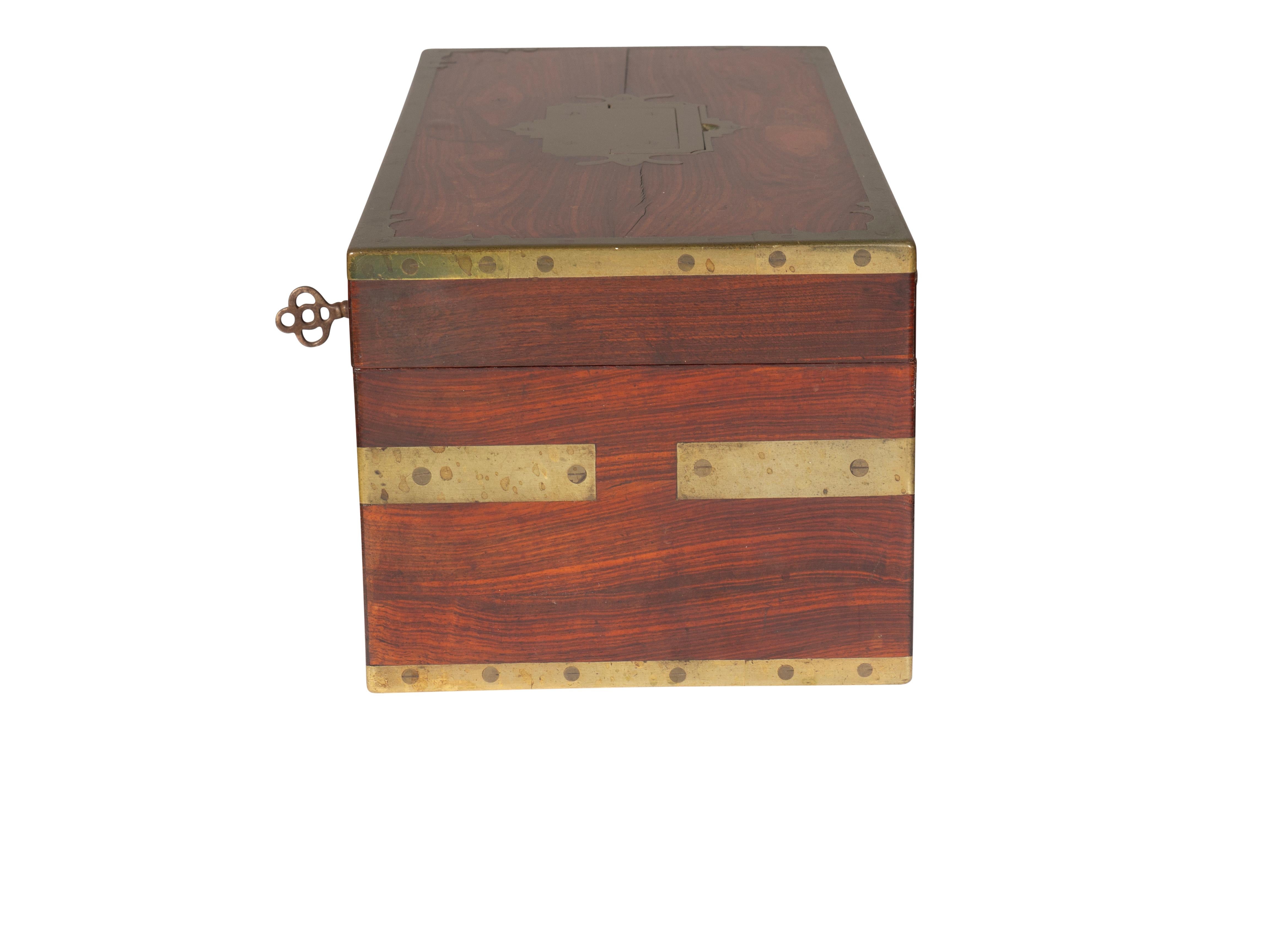 Regency Mahogany Campaign Brass Mounted Box By Bayley & Blew, London 2