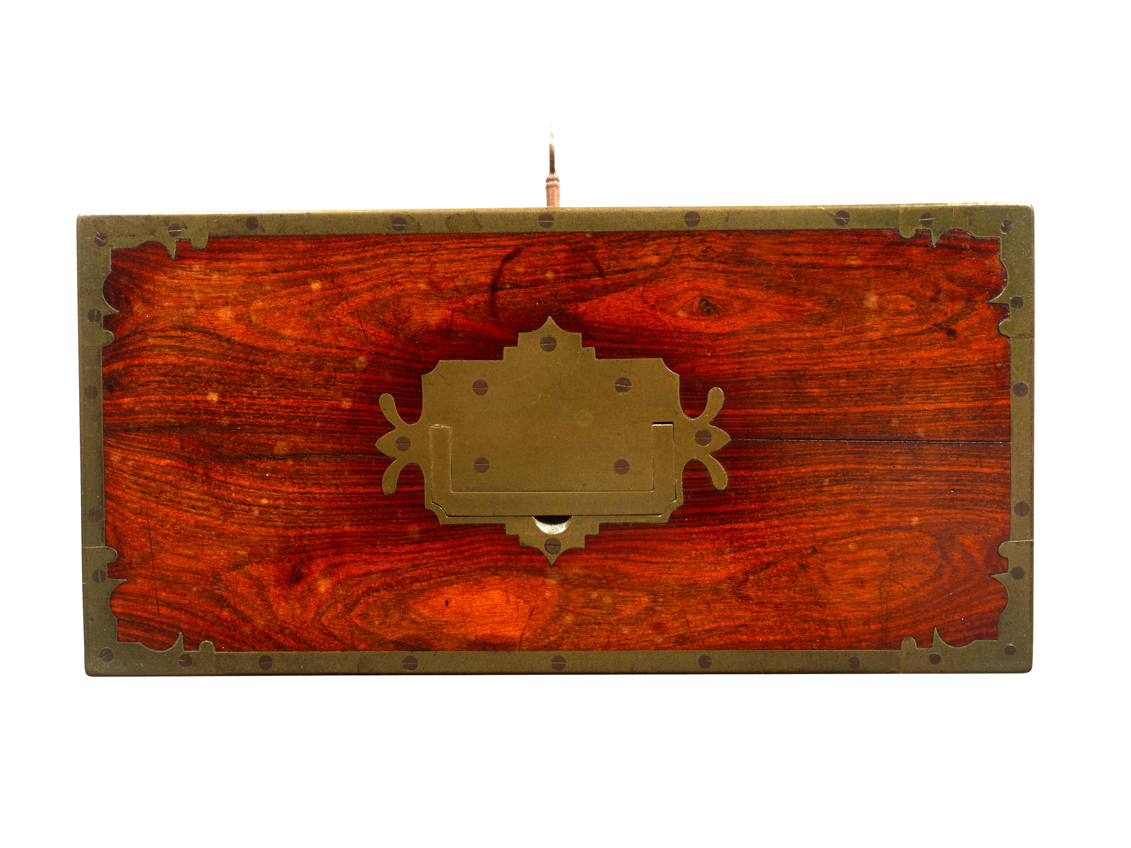 Regency Mahogany Campaign Brass Mounted Box By Bayley & Blew, London 3