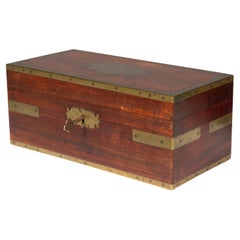 Regency Mahogany Campaign Brass Mounted Box By Bayley & Blew, London