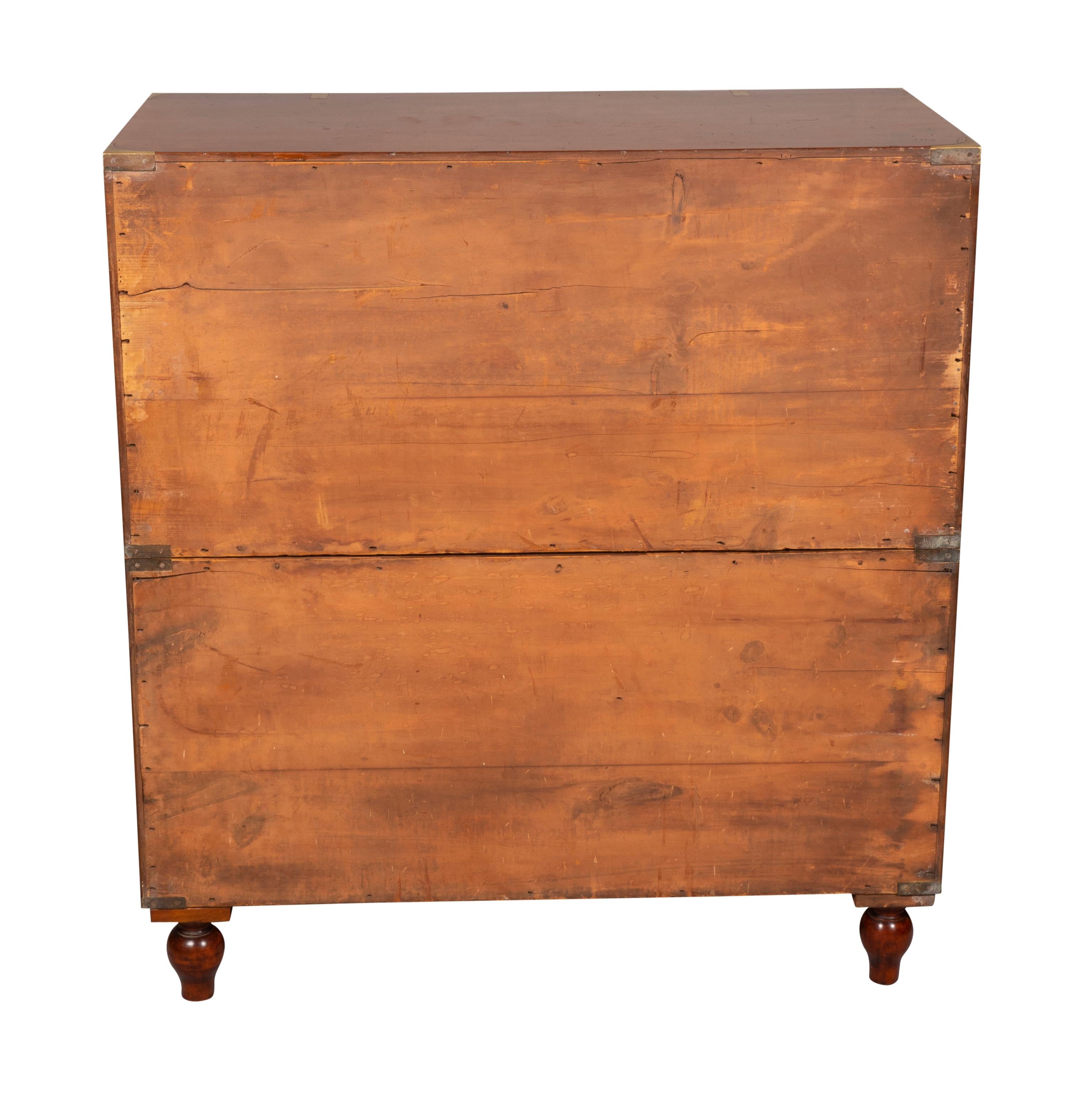 Early 19th Century Regency Mahogany Campaign Chest by Hill & Willard For Sale