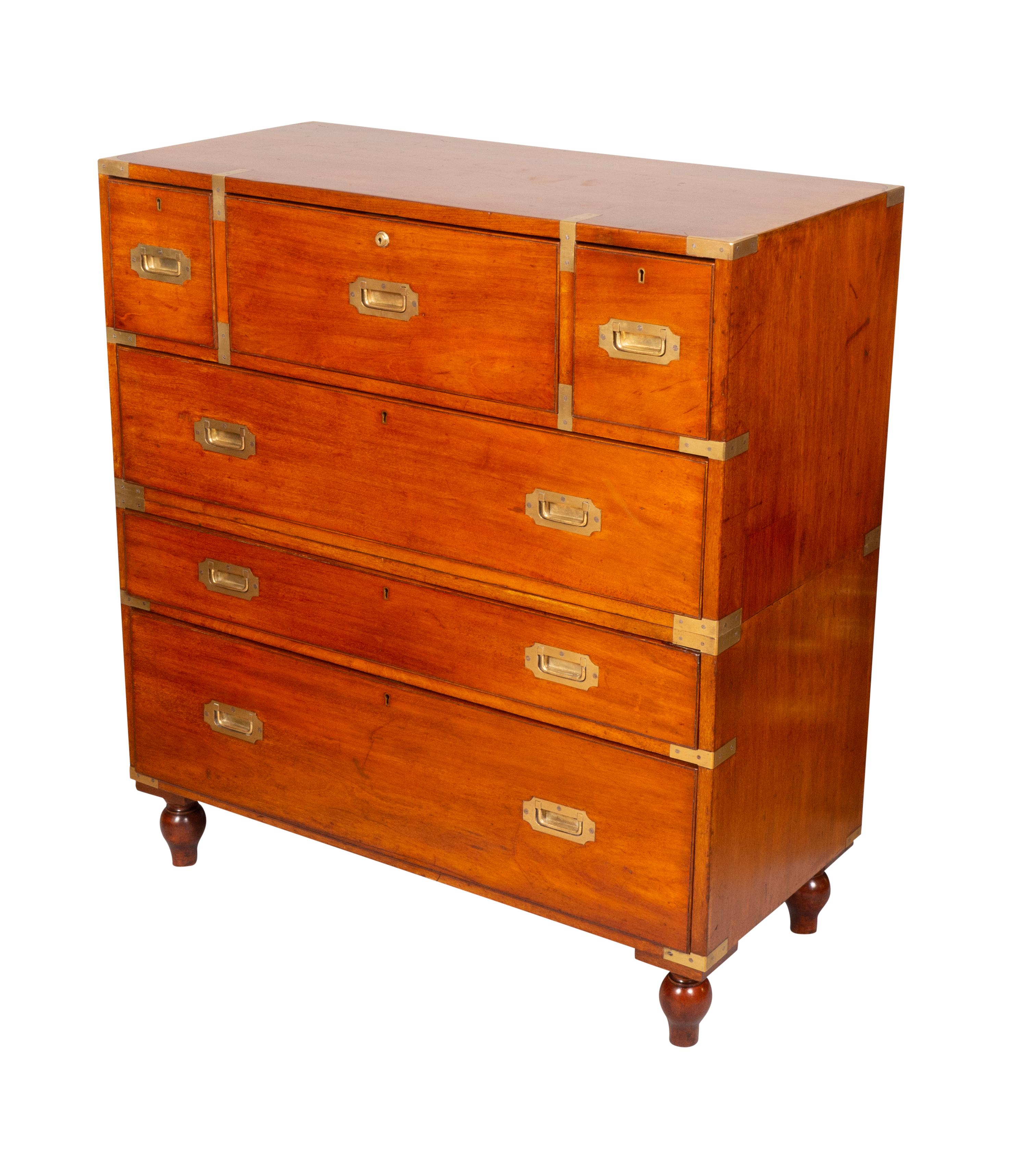 Regency Mahogany Campaign Chest by Hill & Willard For Sale 2