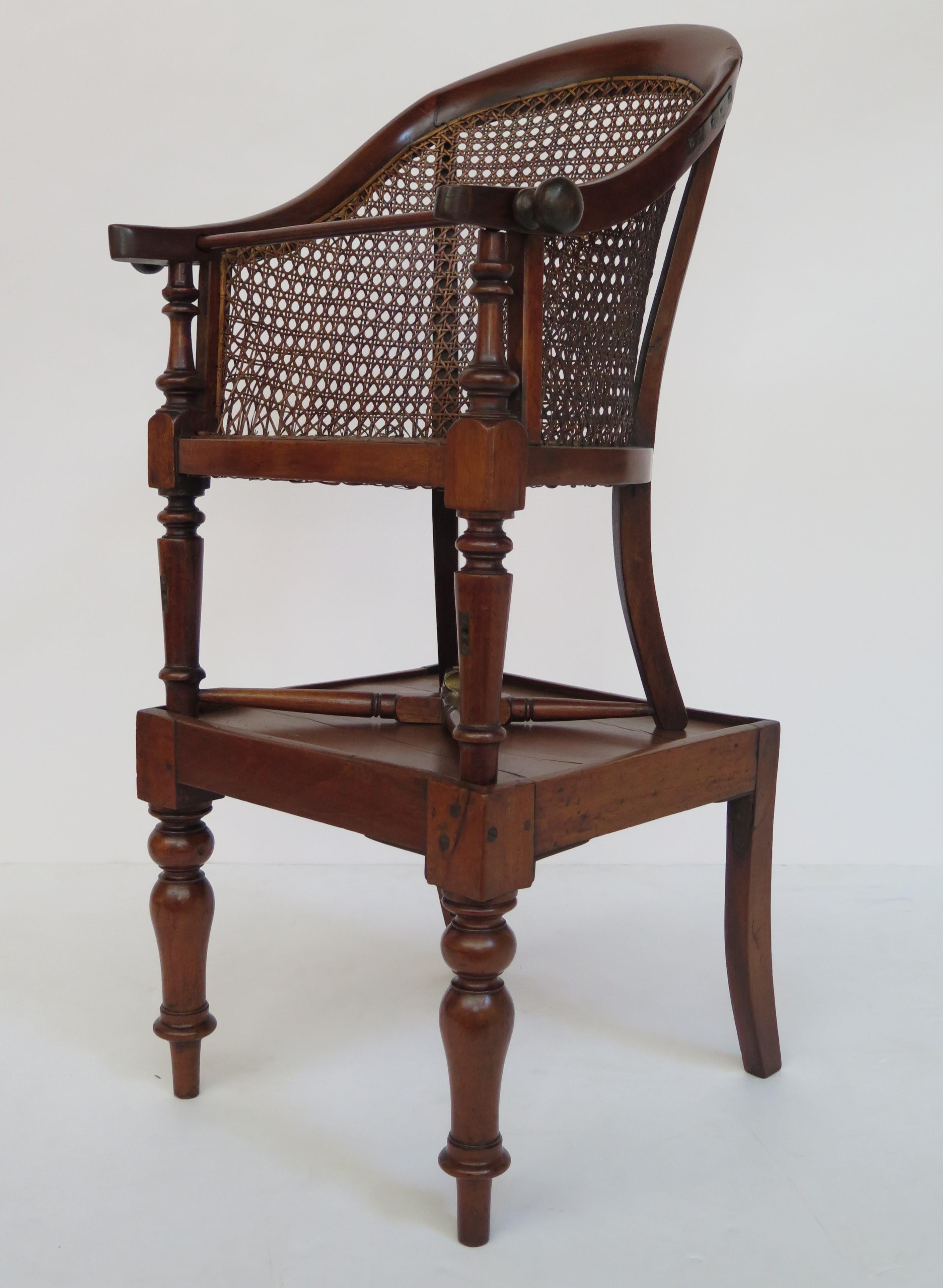 English Regency Mahogany Caned Child's Chair