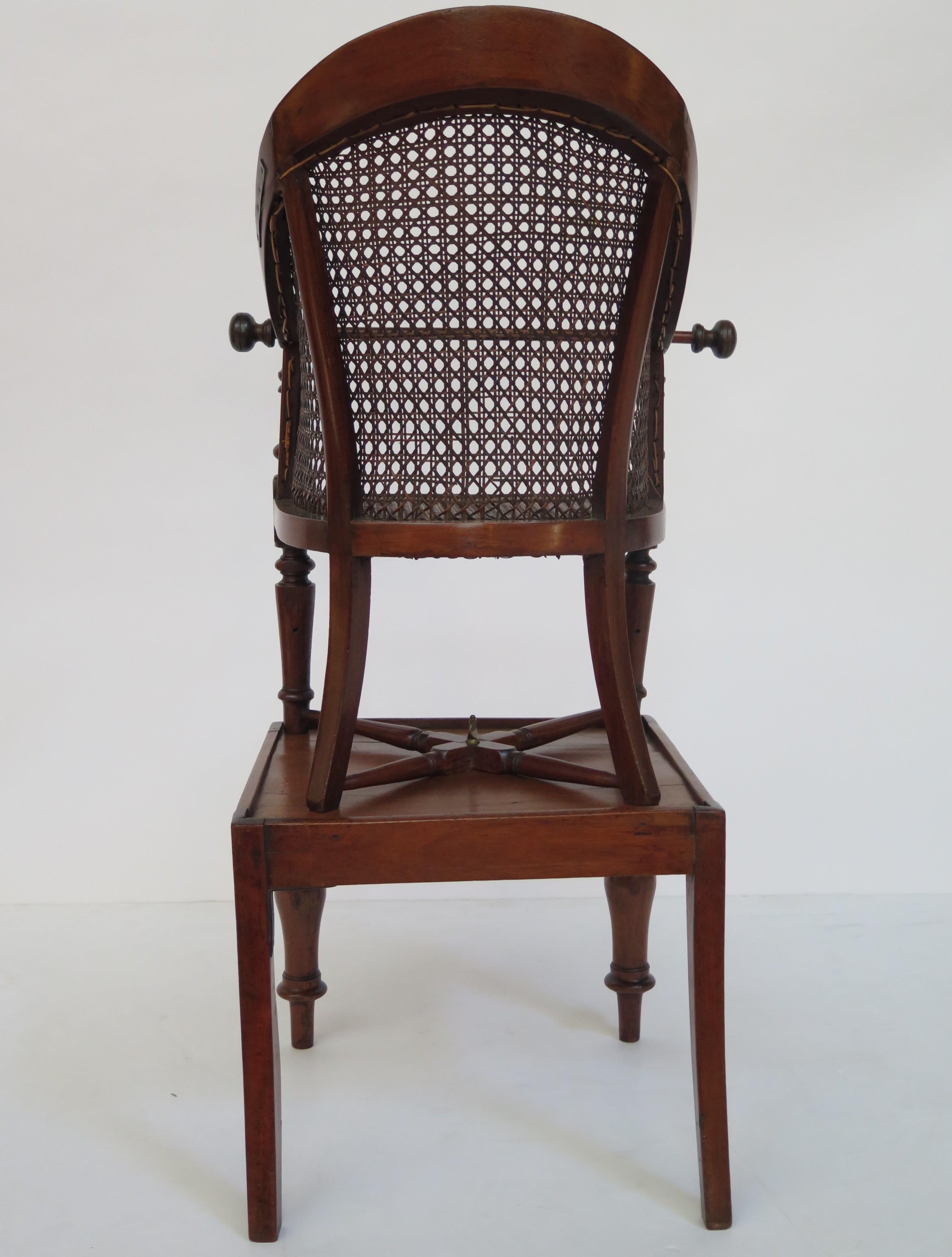 19th Century Regency Mahogany Caned Child's Chair