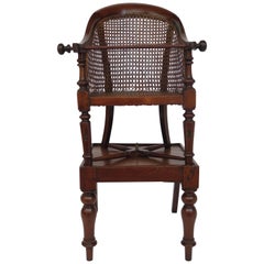 Antique Regency Mahogany Caned Child's Chair