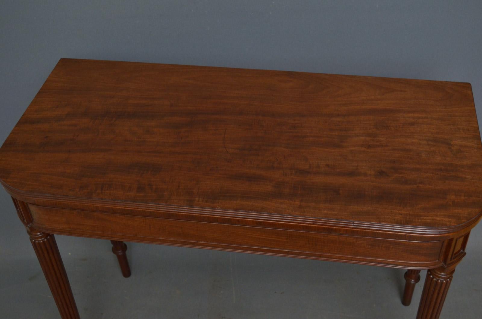 English Regency Mahogany Card Table in the Manner of Gillows For Sale