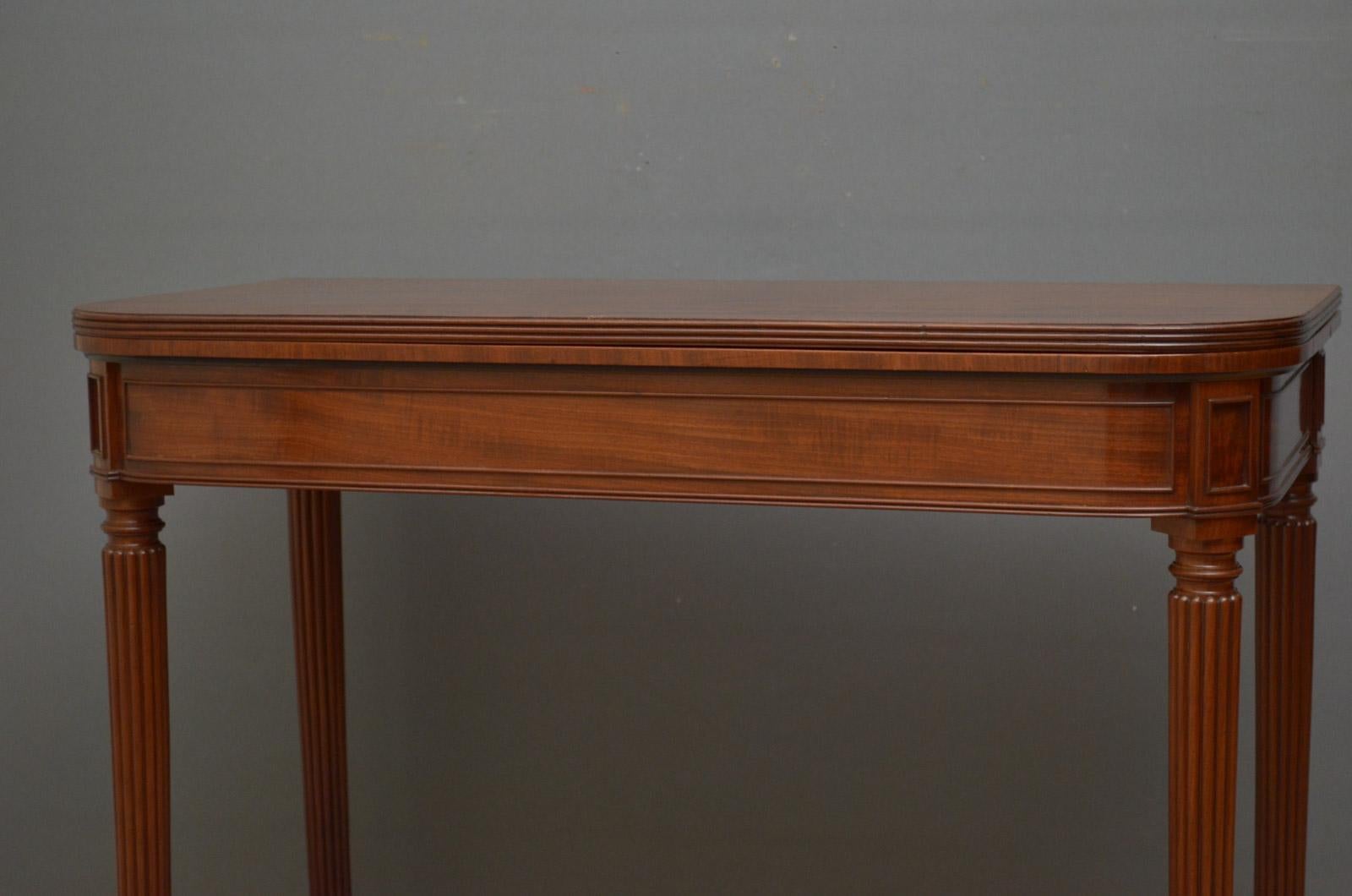 Early 19th Century Regency Mahogany Card Table in the Manner of Gillows For Sale