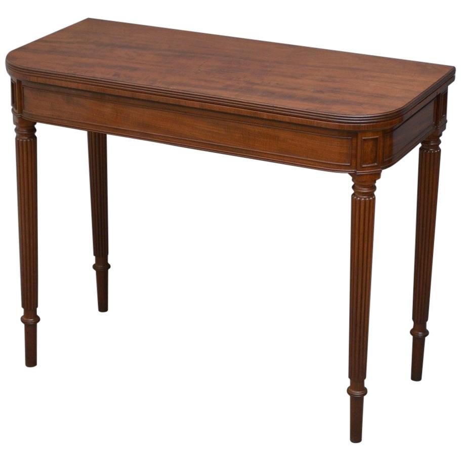 Regency Mahogany Card Table in the Manner of Gillows For Sale