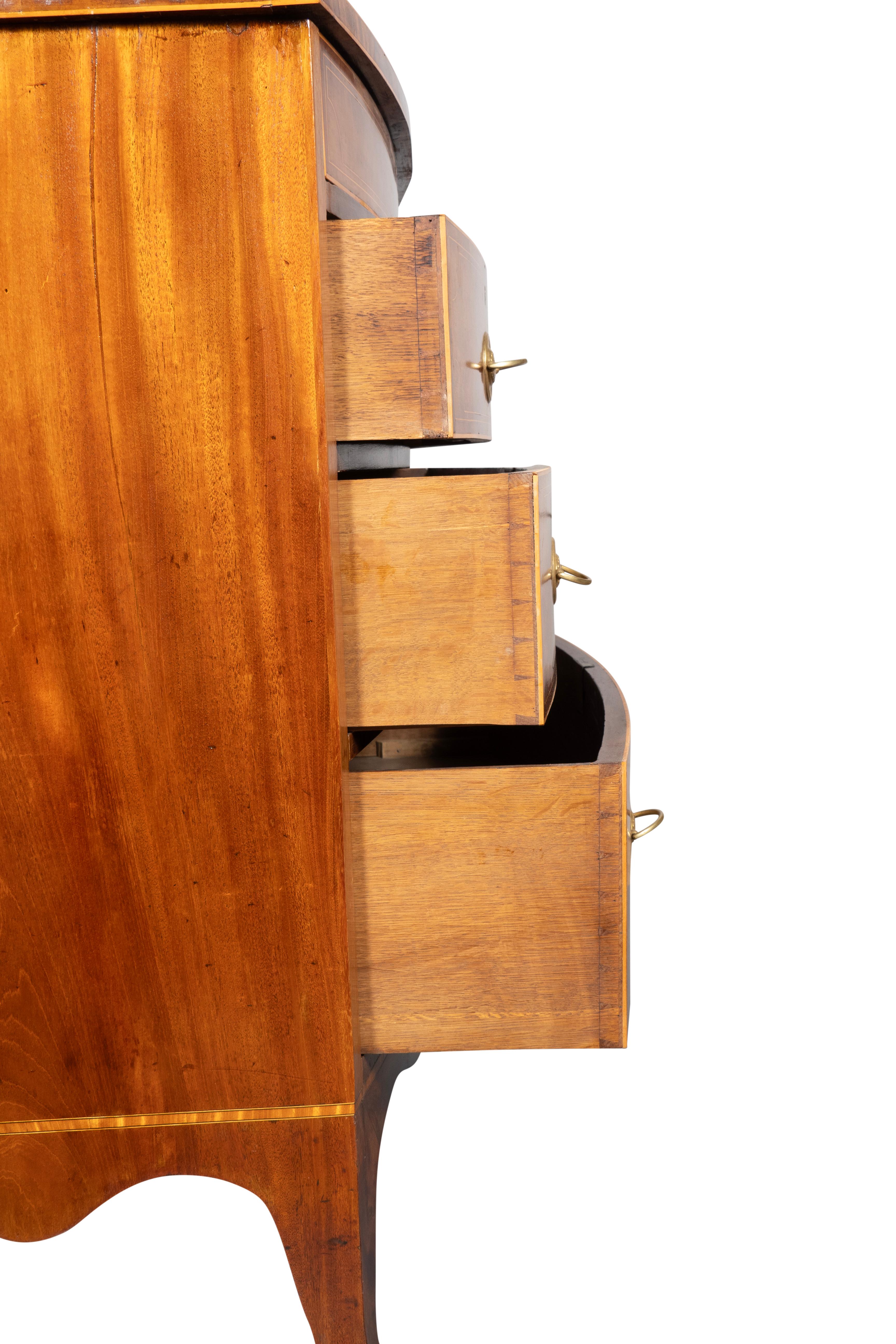 Regency Mahogany Bowfront Chest Of Drawers 7