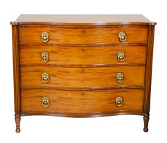 Regency Mahogany Serpentine Chest Of Drawers