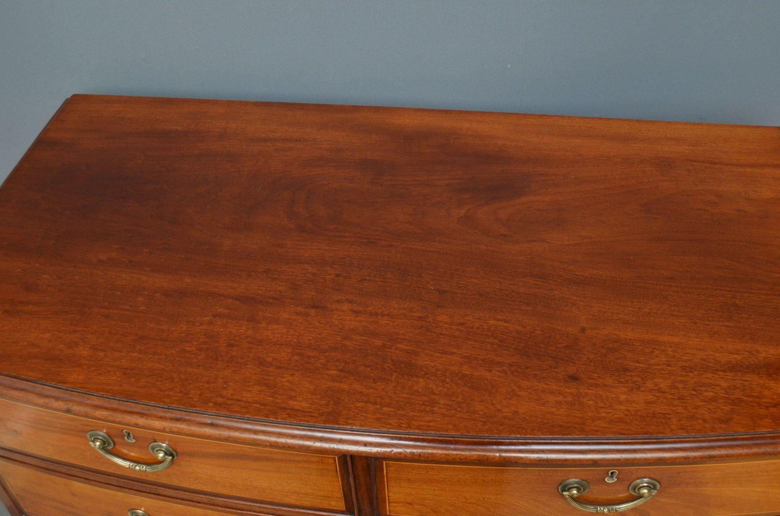 Regency Mahogany Chest of Drawers In Excellent Condition For Sale In Whaley Bridge, GB