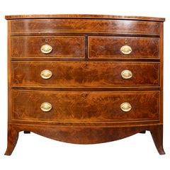 Regency Mahogany Bowfront Chest Of Drawers