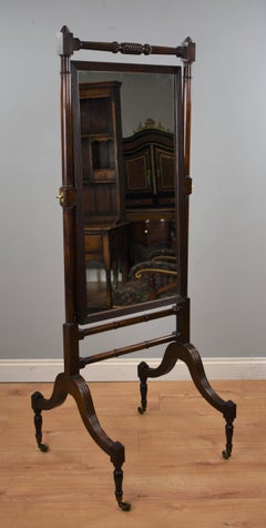 Regency Mahogany Cheval Mirror