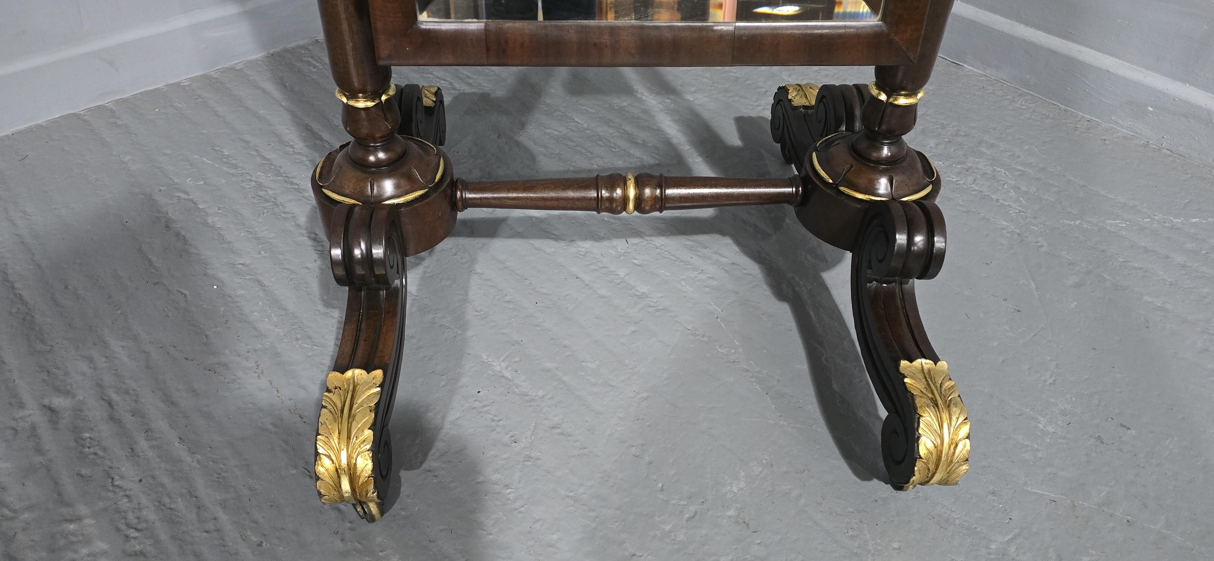 English Regency Mahogany Cheval Mirror For Sale